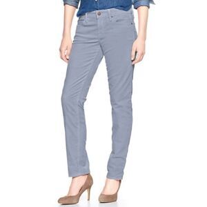 Gap 1969 Real Straight Baby Blue Corduroy Low Rise Jeans Pants